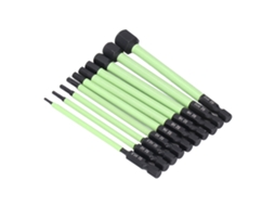 Conjunto De 10 Brocas De Chave Hexagonal H1.5 A H12 De Aço Liga S2 Magnético De 100mm De Comprimento Para Furadeira