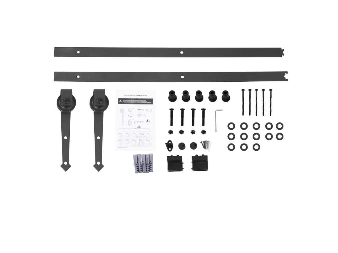 Laxiscreed Kit De Ferragens Para Porta De Celeiro Com Trilho Deslizante De 6 Pés