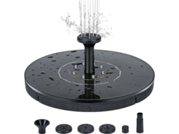 Fonte Solar Externa de 16 Cm, Bomba Embutida, para Jardim e Pátio, Decoração Aquática Elegante, Comprimento: 17 Cm, Largura: 17 Cm AQUAFORGE