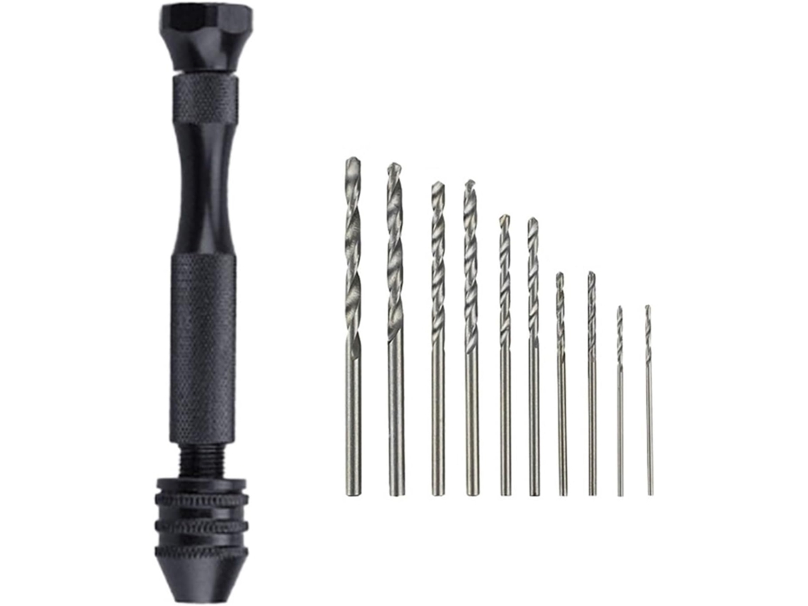 Conjunto Manual Para Mini Furadeira De Alumínio Com Mandril Sem Chave