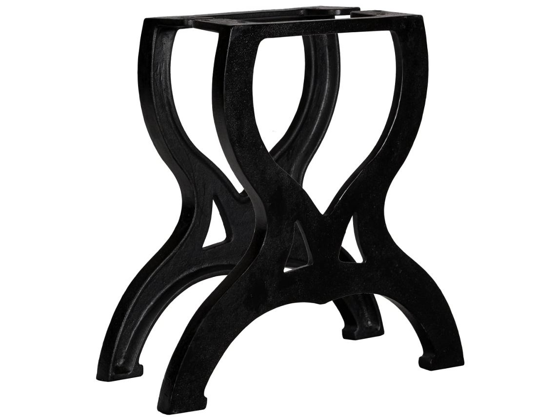 Vidaxl Pernas Mesa Centro 2 Pcs Estrutura Em Cruz Ferro Fundido