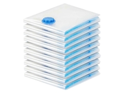 Sacos De Armazenamento A Vácuo Para Roupas - Pacote Com 10 Unidades 40x30cm, Compressão Que Economizam Esp Aço.