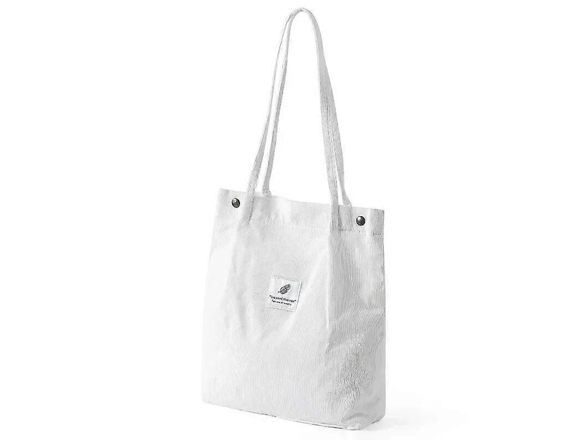 Bolsa De Compras Feminina Casual Dobrável Em Veludo Cotelê, De Alta Qualidade, Ecológica E Reutilizável, Leve E Com Alça De Ombro. Venda Por Atacado.