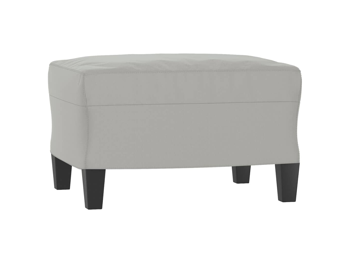 Conjunto 1 Banco Para Os Pés Vidaxl Cinzeto Microfibra (60 X 50 X 41 Cm)
