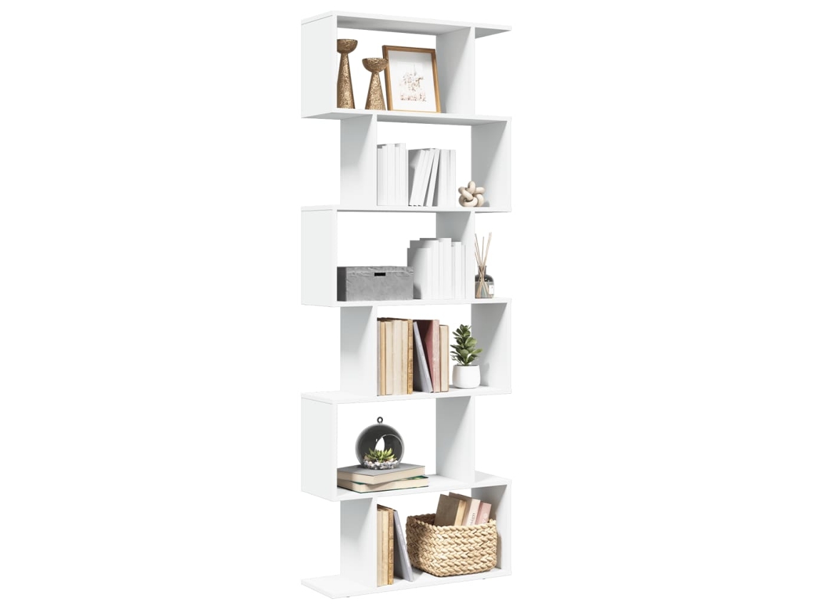 Vidaxl Estante Divisória 6 Níveis 70x24x193cm Derivados Madeira Branco