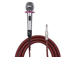 Muslady Microfone Condensador Cardióide Portátil Dinâmico Microfone com Fio Cabo de 4,5 M / 15 Pés Plugue de 6,35 Mm para Música Canto Kar Prata