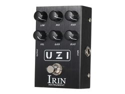 Pedal de Efeito de Guitarra Irin Mini Guitarra Simulador de Efeito de Distorção de Rock Pesado Simulador de Gabinete Pedal de Efeito de Guit Preto