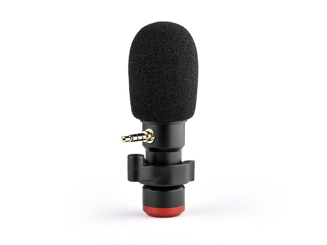 Mic06 Mini Plug-In Smartphone Microfone Mic 3.5Mm Trrs Plug para Smartphone Gravação de Vídeo Transmissão Ao Vivo Online Cantando Conversand Preto
