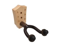 Cabide de Parede para Guitarra de Madeira de Faia Suporte de Gancho de Parede com Barras de Estabilização de Ferro para Guitarra Acústica e 1