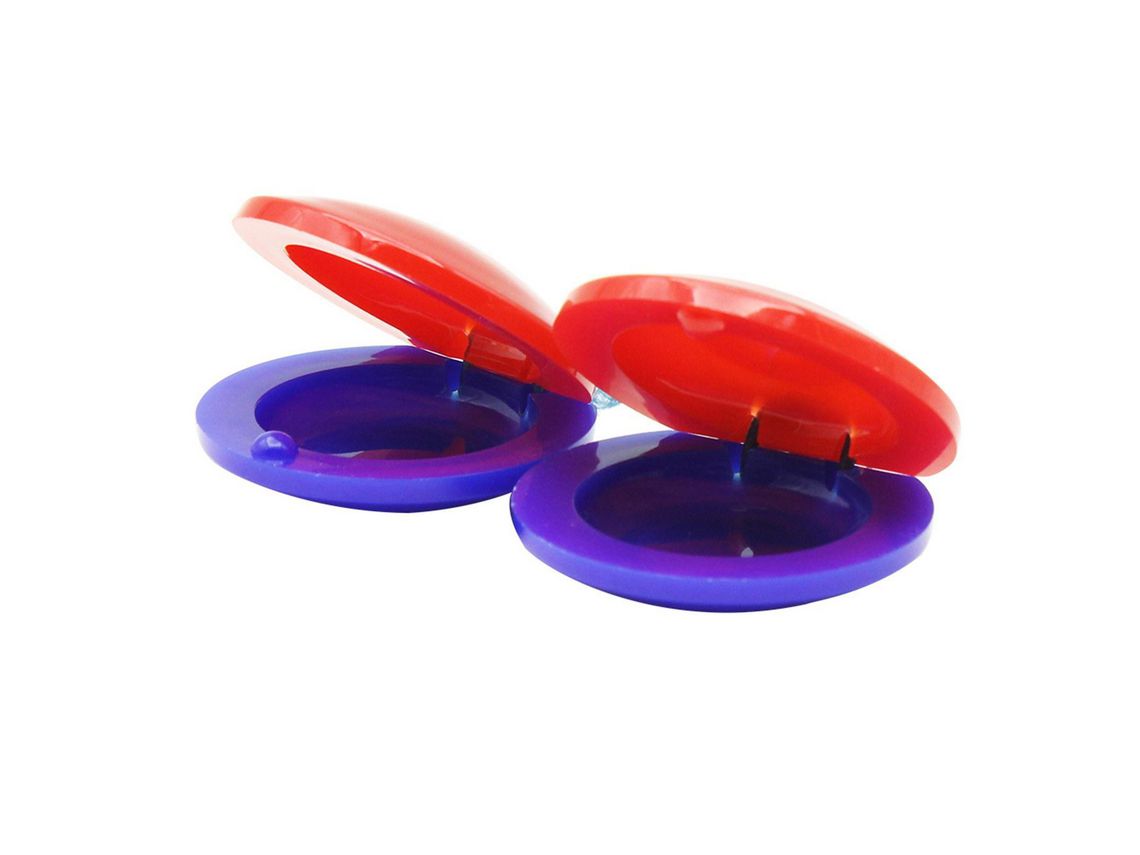 Castanholas de Dedo Instrumento de Percussão Brinquedo Musical para Crianças Pequenas Educação Musical Precoce 2 Peças Multicolorido