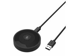 Um10 Microfone de Conferência Usb Microfones Omnidirecionais para Pc com Condensador 360 para Bate-Papo de Jogos em Videoconferência Preto