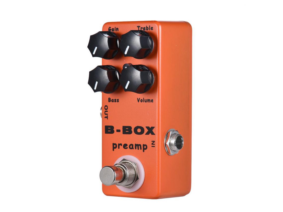 Mosky B-Box Pedal de Efeito Overdrive Pré-Amplificador de Guitarra Elétrica Concha de Metal Completa True Bypass 1#