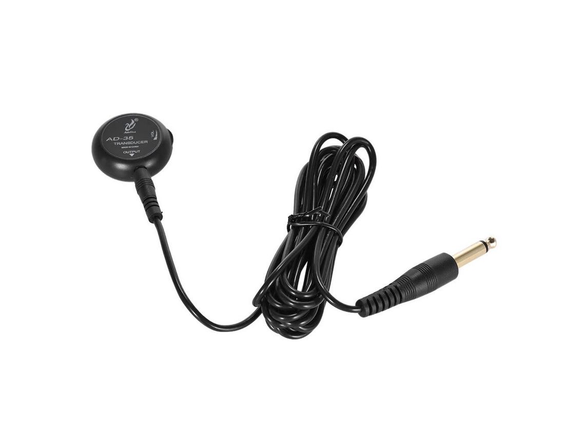 Adeline Ad-35 Mini Piezo Pickup Transdutor de Microfone de Contato com Plugue de Saída de 6,35 Mm Cabo de 3 Metros para Guitarra Acústica Cl