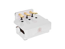 Banco Extensor de Pedal de Piano para Crianças Altura Ajustável com 3 Pedais Acessório de Auxílio para Ensino de Piano Infantil Branco