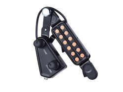 P-011 Transdutor Magnético de Captador de Som de Guitarra Acústica de 12 Buracos com Cabo de Áudio Controlador de Volume de Tom Preto