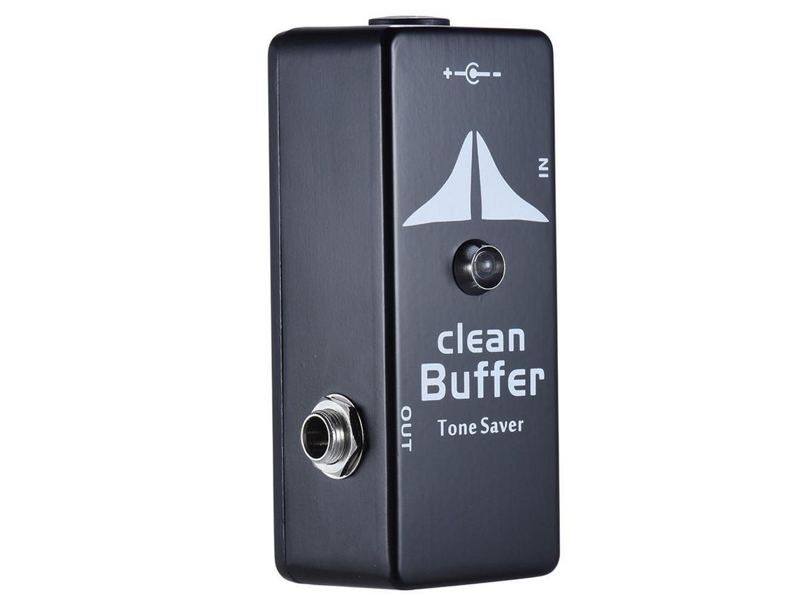 Mini Amortecedor Limpo Efeito Guitarra Pedal Tom Saver Corpo em Liga de Zinco-Alumínio Preto
