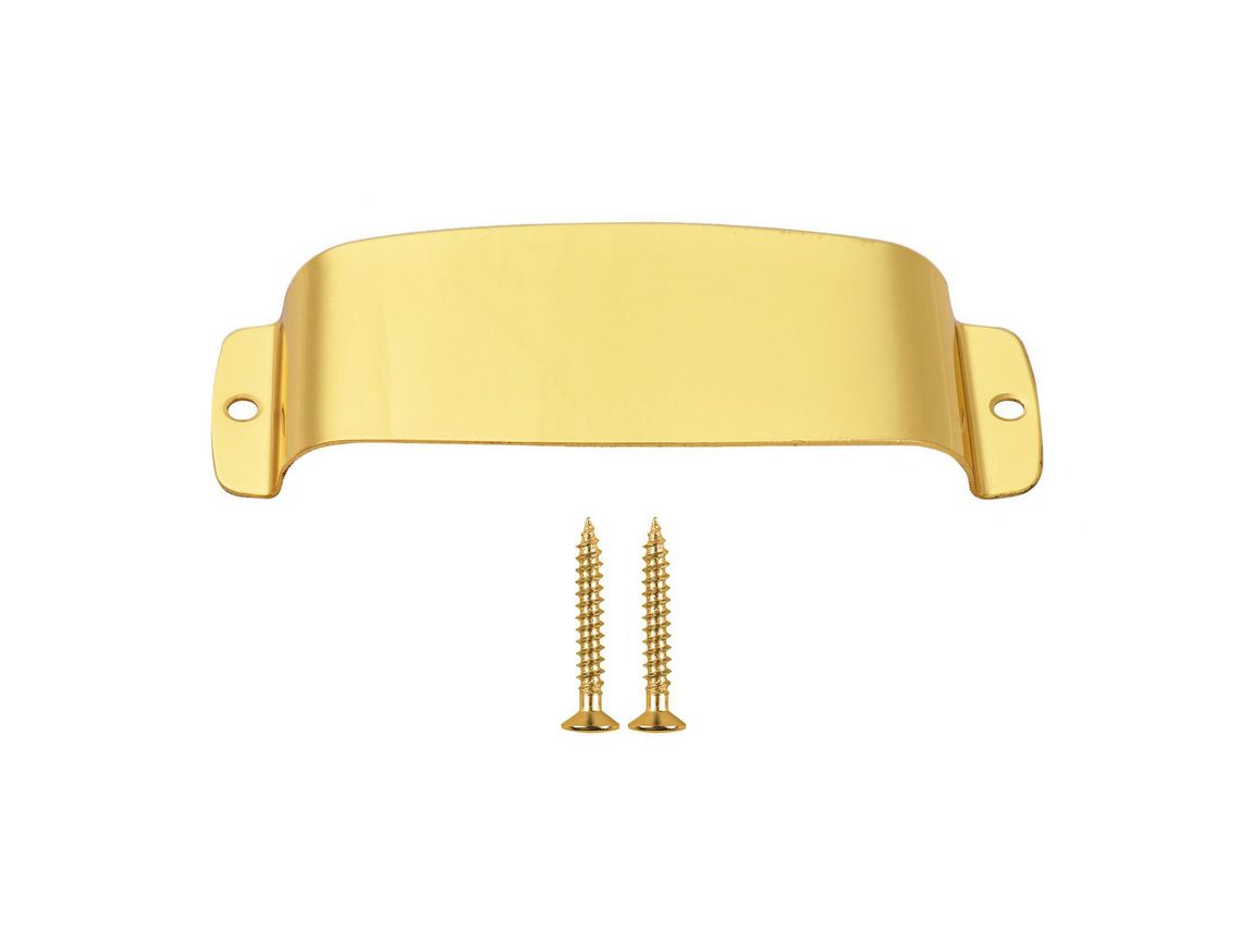 Placa de Cobertura de Captador de Baixo Protetor de Liga Durável com 2 Parafusos de Montagem Peça de Substituição de Baixo Ouro