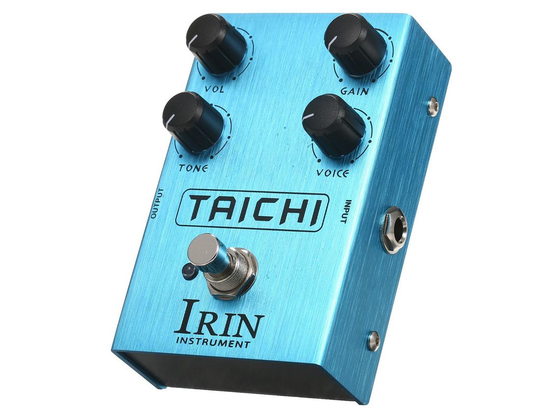 Pedal de Efeito de Guitarra Irin Overdrive para Guitarra Elétrica Taichi Azul