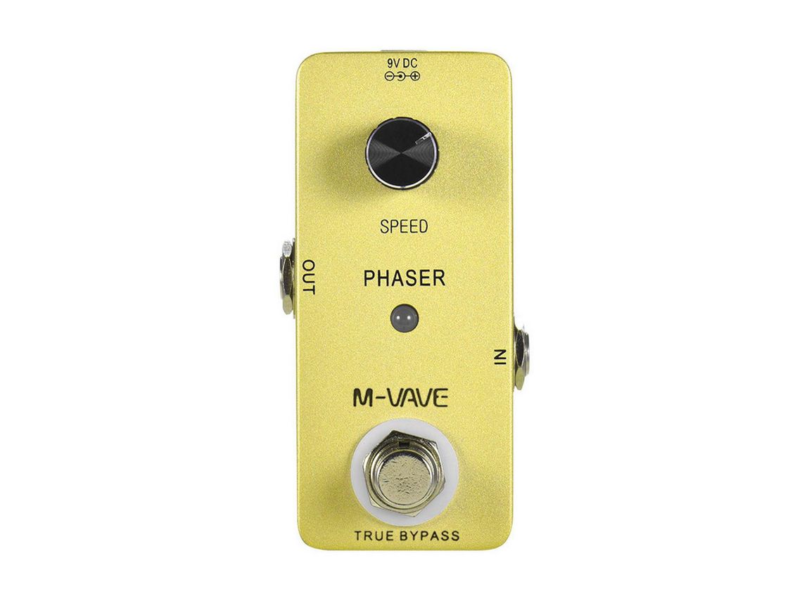 Pedal de Efeito de Guitarra de Fase Analógica M-Vave Phaser Amarelo