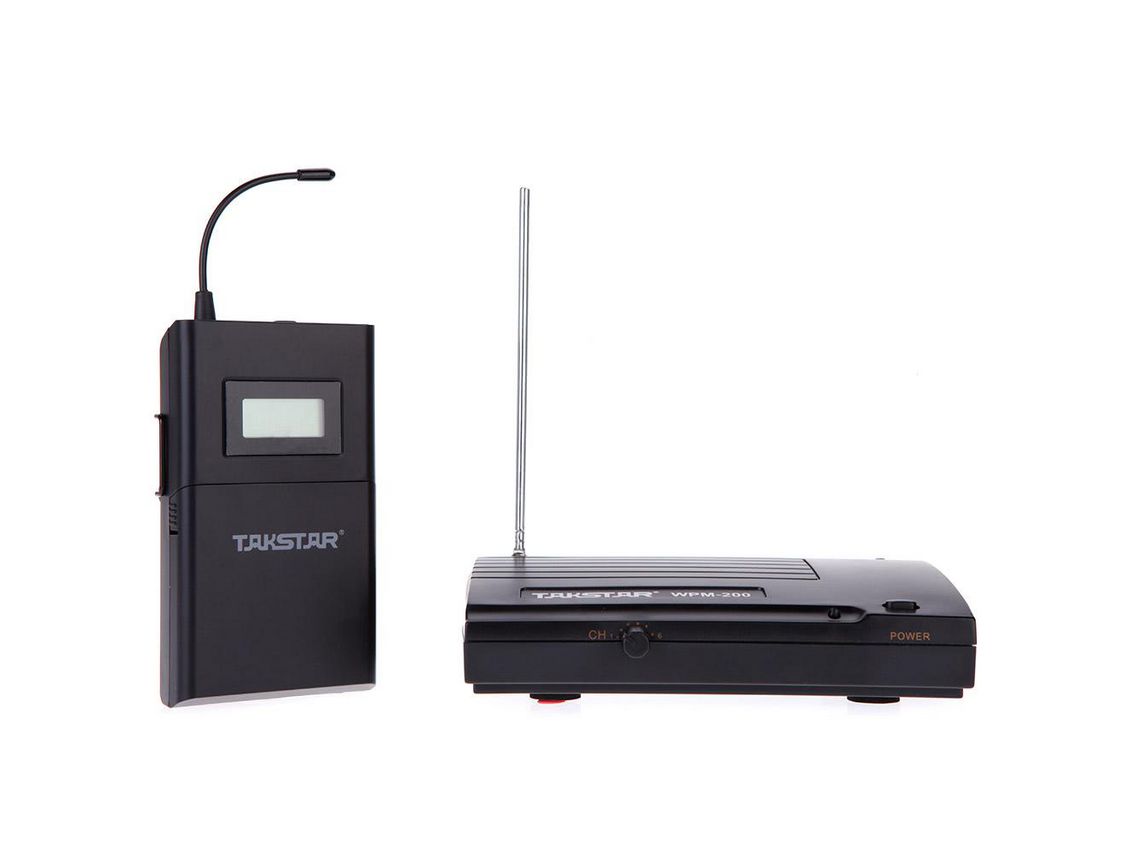Receptor de Sistema de Áudio Sem Fio Uhf Takstar Wpm-200R Preto