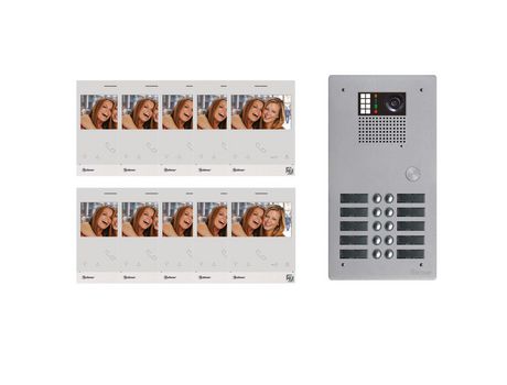 Kit de Vídeo Coletivo Bus 2 Fios G2P 10 Chamadas Gkvg2P/210 GOLMAR