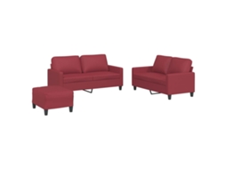 Sofa Set, Sofa Sets Vidaxl Vermelho Couro Artificial (n/a)
