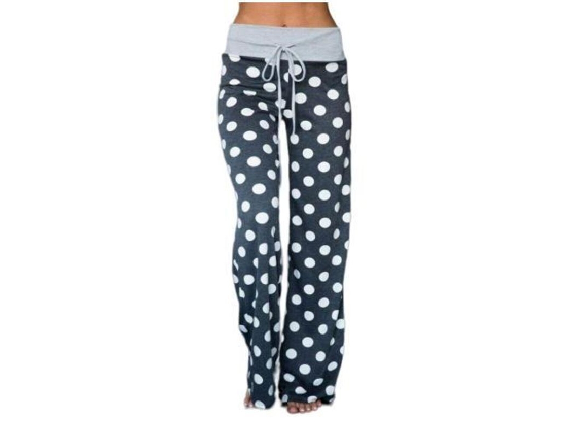 2026 pantalones de Descanso Amplios Con Estampado Floral Elástico Y Cordón Ajustable para Mujer XL Grey2