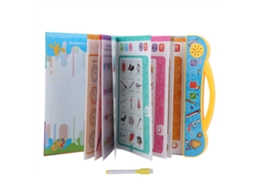 Primerox livro Eletrônico Audível Infantil Espanhol Inglês Aprendizagem Cognitiva Brinquedo Amarelo