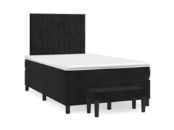 Box Spring Bed, Box Spring Beds Vidaxl Preto Veludo (120 X 200 Cm)