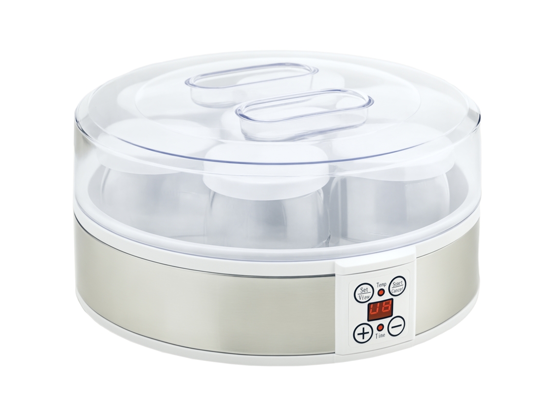 Iogurteira com 7 Potes de Vidro de 180ml, Termostato, Timer ZENCORE SERVICES