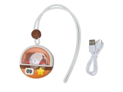Ventilador Mini Colgante Sem Palas 3 Velocidades Usb Recarregável Portátil para Viagem Camping Oso
