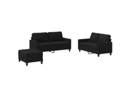 Sofa Set, Sofa Sets Vidaxl Preto Tecido (n/a)