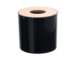 Suporte para Papel Toalha Circular Moderno com Espaço Grande em Pp para Banheiro Sala Preto S/MARCA