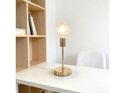 Luminária de mesa moderna em metal dourado com interruptor, estilo industrial, para cabeceira, soquete E27, ideal para