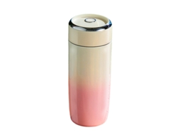 Copo De Suco Portátil Recarregável Para Casa, Pequeno, Multifuncional, Degradê Rosa Branco, Carregamento Type C Sfushos