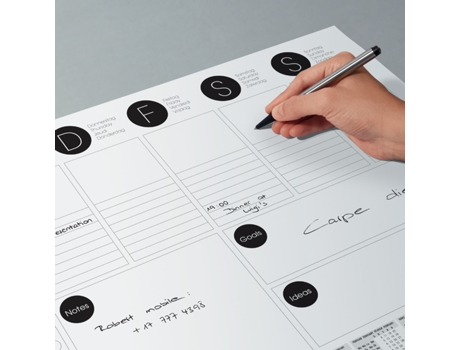Bloco de Mesa de Papel SIGEL Din A3 Preto / Branco