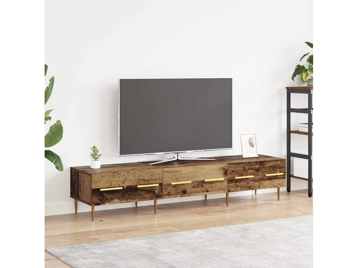 Vidaxl Gabinete Para Tv 150 X 36 X 30 Cm Madeira Antiga