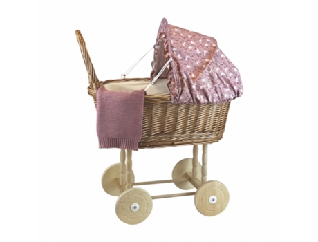 Rabbit Wicker Pram With Knitted Blanket EGMONT TOYS (Idade minima recomendada: 3 anos)