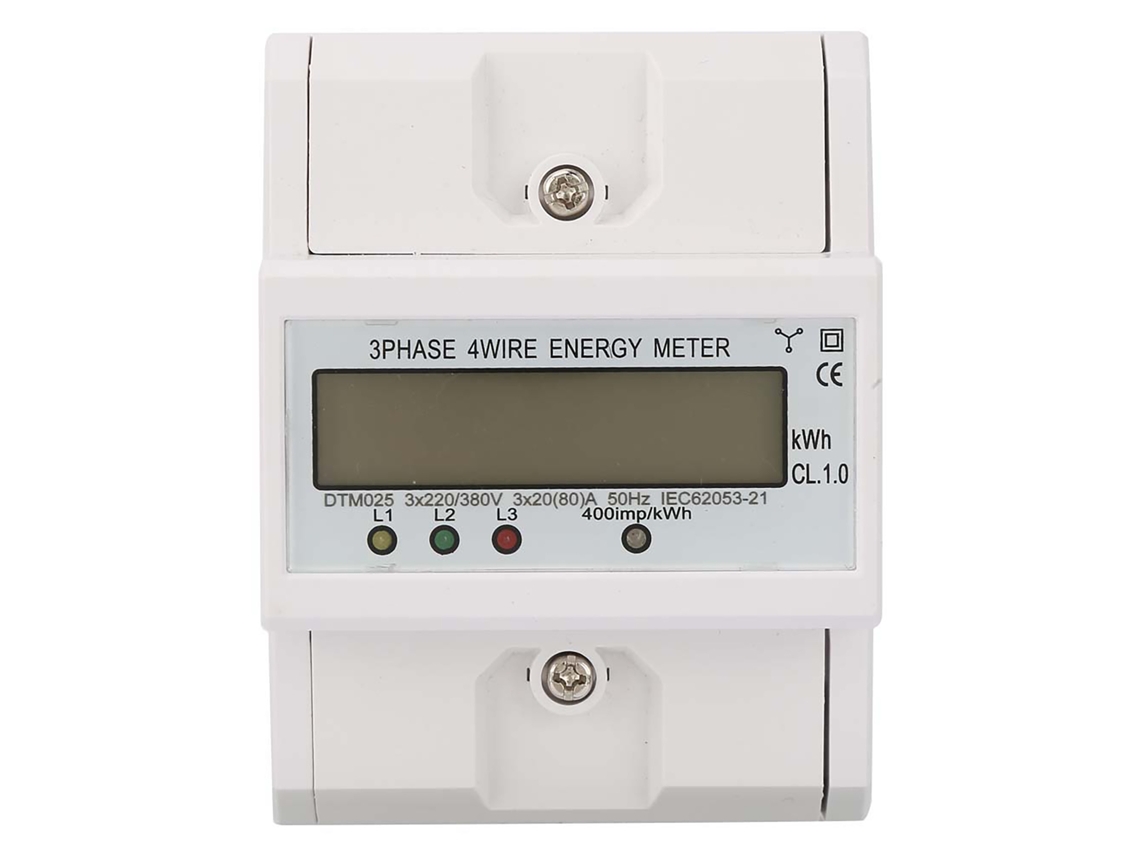 Medidor de Energia Digital Trifásico 220/380v 20‑80a LCD