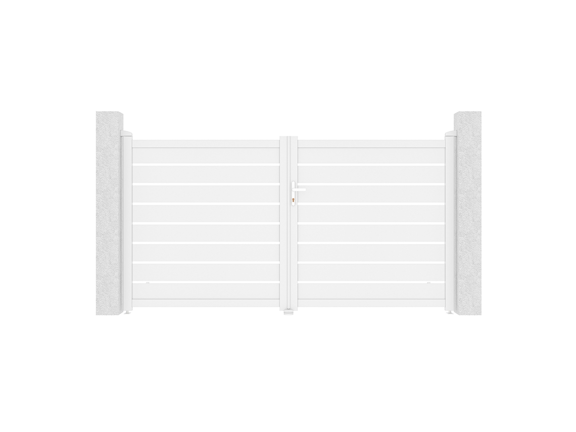 Portão giratório 3m VOGEL h.160 alumínio branco