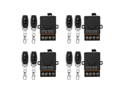 Conjunto De 4 Interruptores De Controle Remoto Ac 220v 30a 1ch 433mhz Com Receptor De Relé Rf E Transmissor Liga/desliga Para Lâmpadas E Eletrodomést