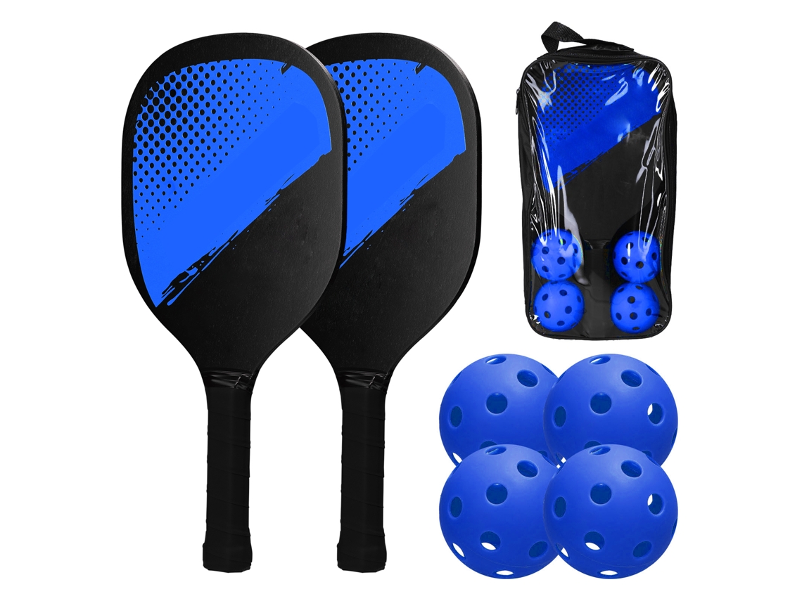 Conjunto de 2 Raquetes de Pickleball com 4 Bolas e Bolsa | S/MARCA