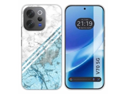 Capa Tumundosmartphone De Silicone Para Vivo V70 5g Estampa De Mármore 2 Opções