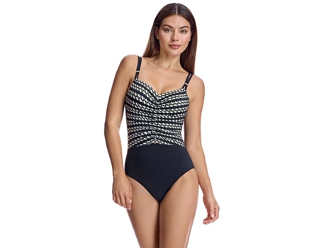 Maiô feminino Ory com decoração em V e bojos W250276