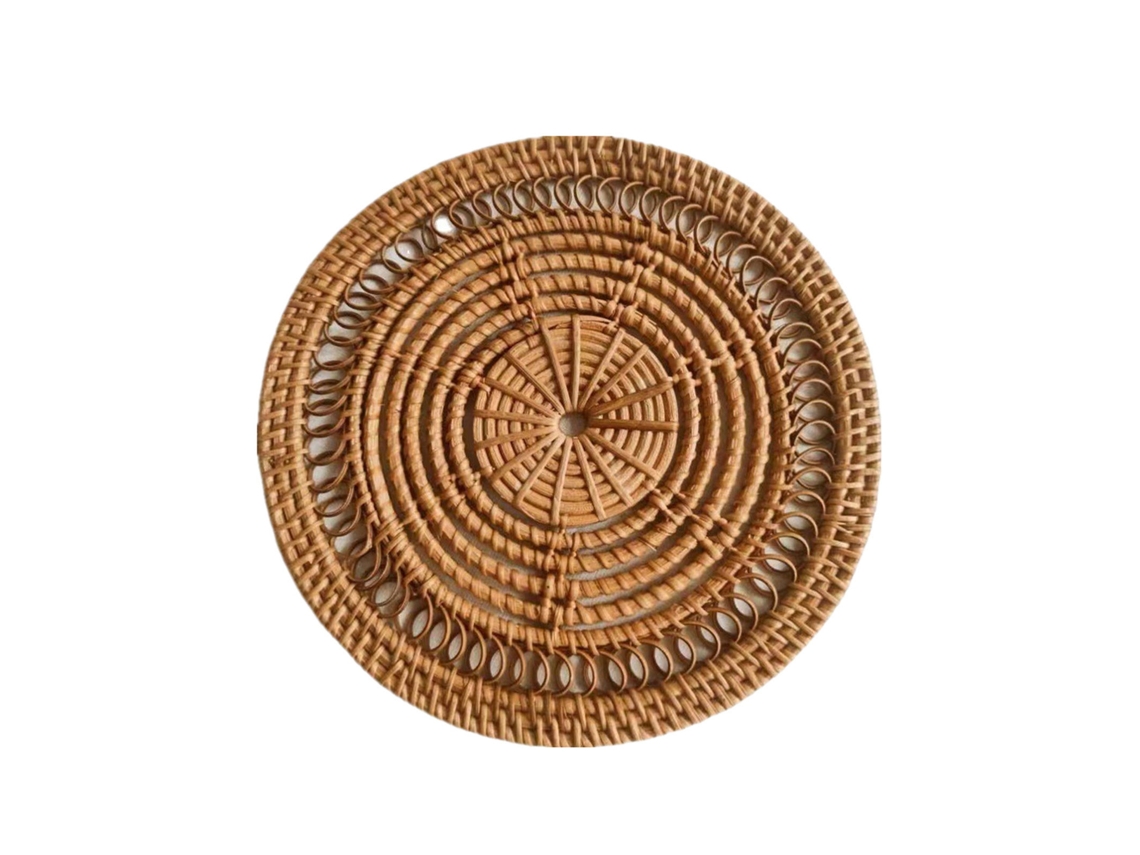 Decoração Parede Rattan Mão Feita 30x30cm Worten