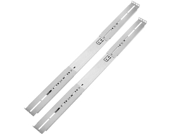 Calhas laterais telescópicas extensíveis de 500 mm para caixas de rack IPC de 19, cor prateada  RACKMATIC