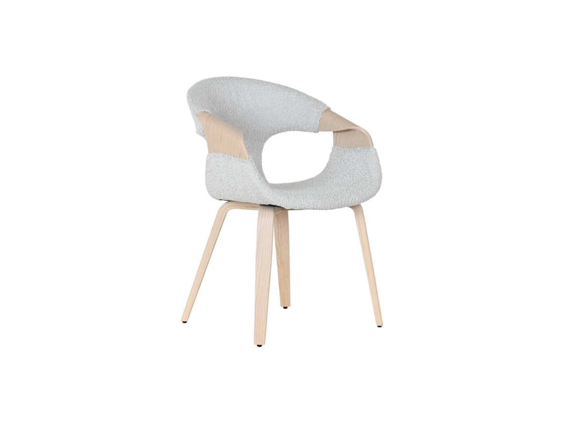 Cadeira de Madeira em Poliéster Cinza ALEXANDRA HOUSE LIVING (52,5x67,5x82cm)