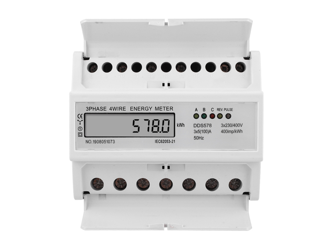 Laxiscreed Medidor De Energia Trifásico 7p 380v Com Tela Lcd Para Medição De Potência
