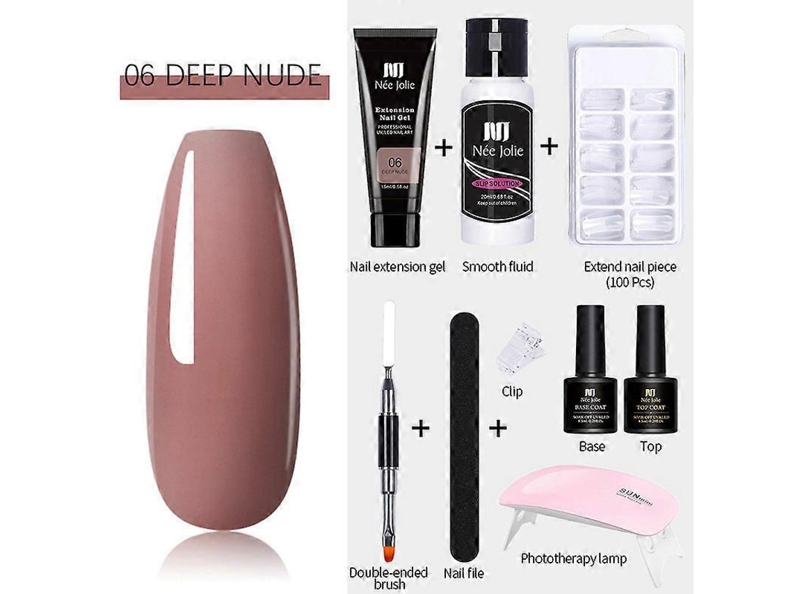 Kit De Nail Art Em Gel Luminária Para Esmalte Em Gel, Cores Rosa, Nude E Branco Ly Ebike