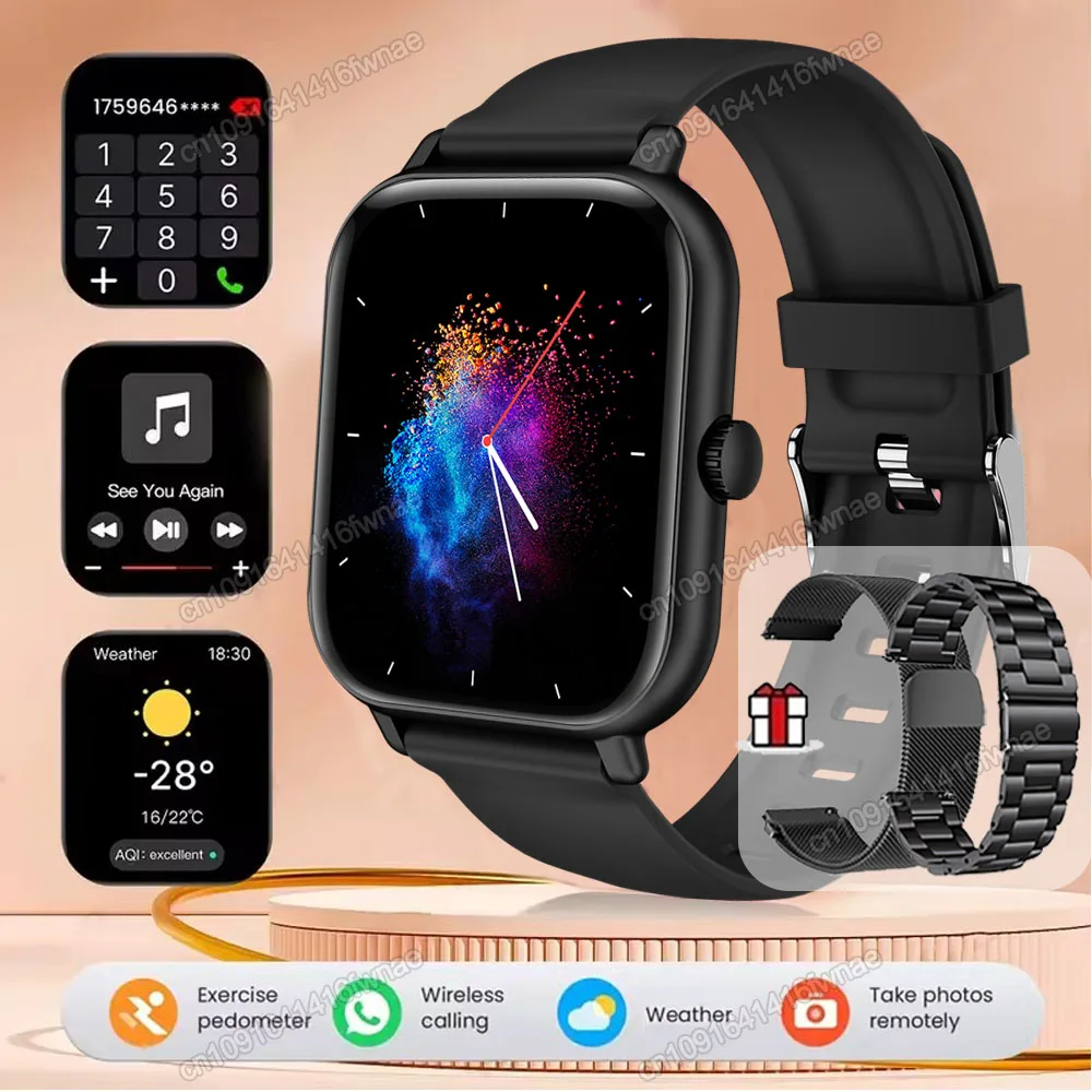 Smartwatch MDUG com Chamadas Bluetooth, Rastreador de Atividades, Monitor de Frequência Cardíaca, Gps, à Prova D'água